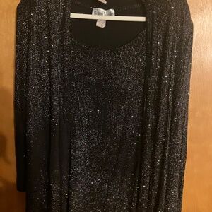 Shiny Top with Evening Dress Jacket, Party, Event, 2 Piece, Size 14